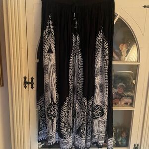 Philosophy Black and White Maxi A line Skirt M